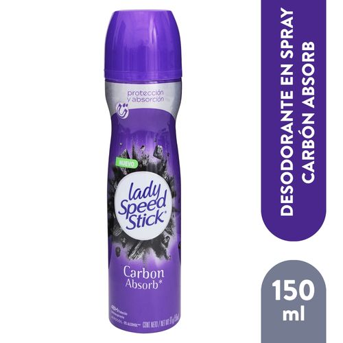 Desodorante Lady Speed Stick Carbon Spray - 91 g