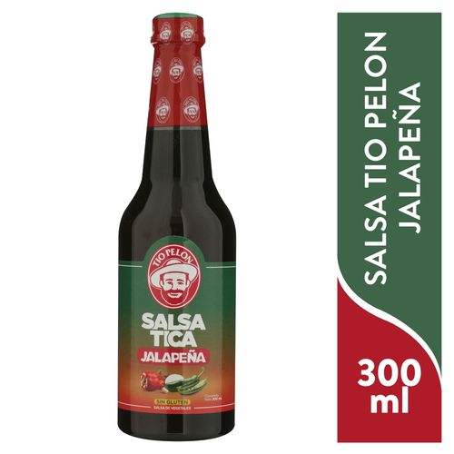 Salsa tica Tío Pelón jalapeña sin gluten - 300 g