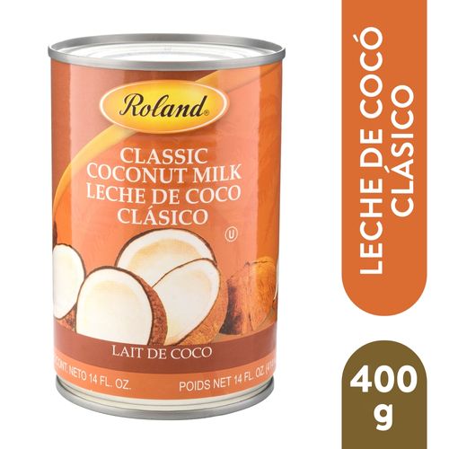 Leche Roland de coco clásico en lata - 400 ml