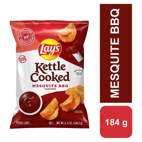 Papas Lay's kettle cooked sabor barbacoa - 184 g