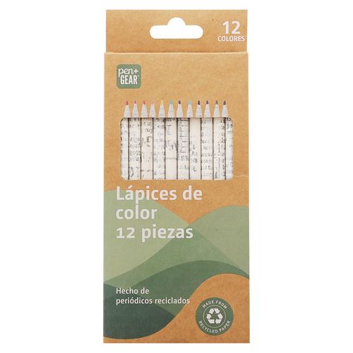 Lápices Pen Gear de color reciclados -12 pzas
