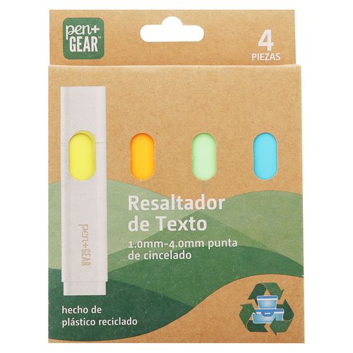 Resaltadores Pen Gear reciclados -4 pzas