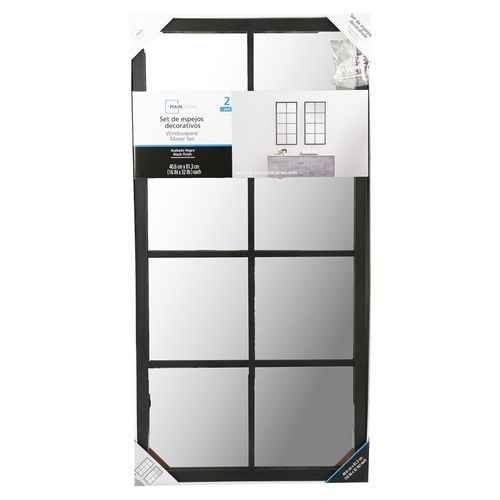 Espejos Mainstays color negro tipo ventana -81 cm