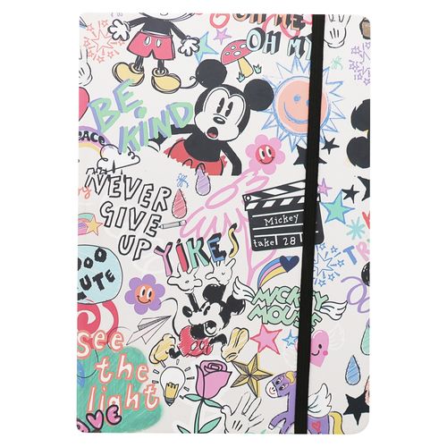 Libreta Mickey Mouse pasta dura tamaño A5 -120 hojas