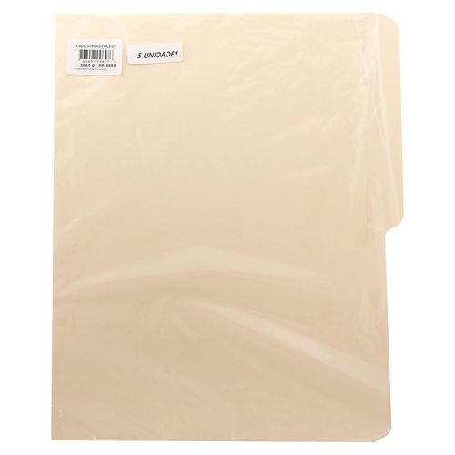 Folder Facela Manila 5 unidades