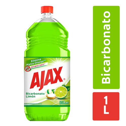 Desinfectante Ajax, multiusos, bicarbonato Limón - 1 L