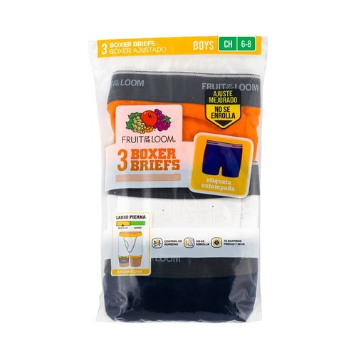 Calzoncillo Fruit Of The Loom Para Niño Color Blanco Talla S