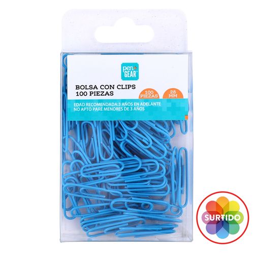 Clips Pen Gear Surtido - 100 pzas