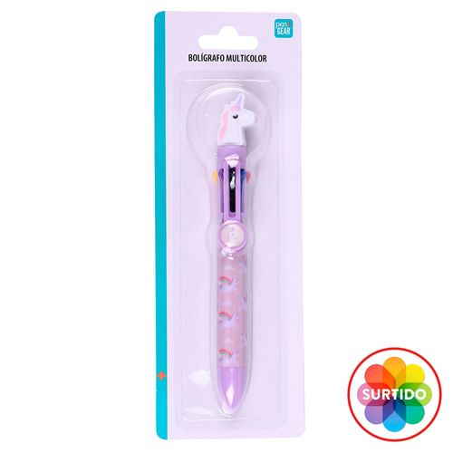 Bolígrafos Pen Gear retractil 6 colores Surtido