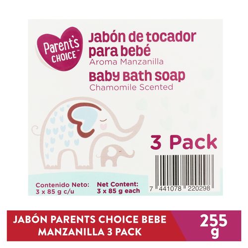 Jabón de tocador Parent's Choice para bebé manzanilla 3 pack - 255 g