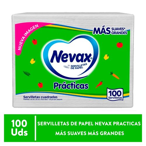 Servilletas de papel Nevax practicas más suaves más grandes  100 Uds - 139.2