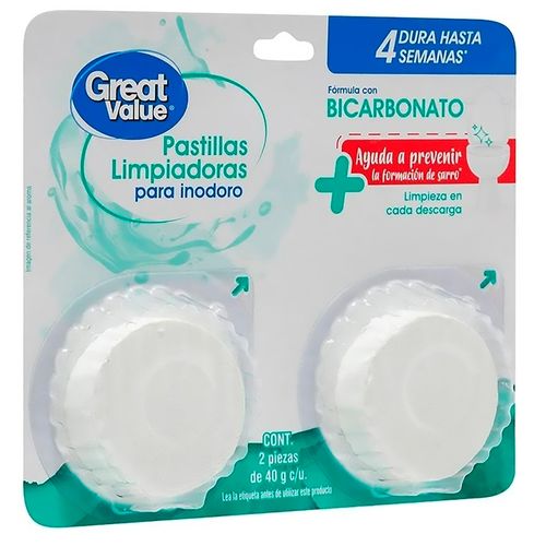 Pastilla Great Value Bicarbonato 2 Ud - 80 g