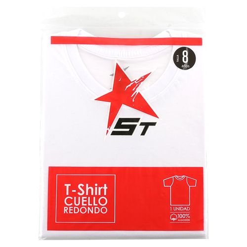 Tshirt St Cuello Redondo Bca 8A Ref300
