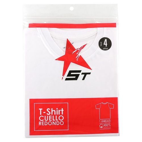 Tshirt St Cuello Redondo Bca 4A Ref300