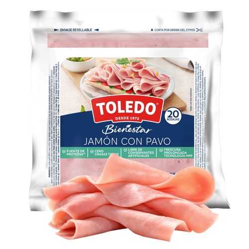 Jamón Con Pavo Toledo, con Empaque Resellable - 400g