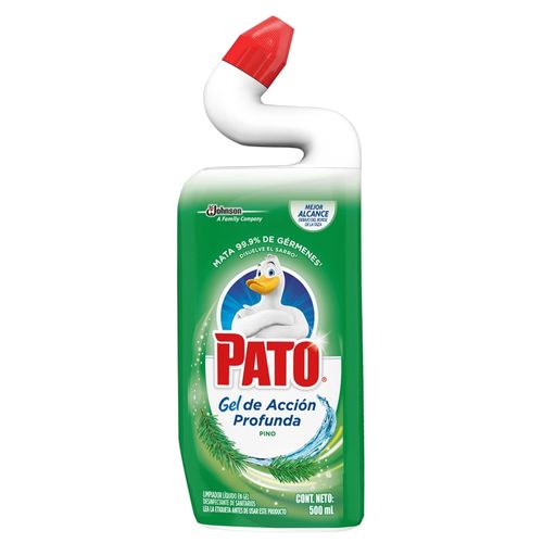 Limpiador Líquido Pato Desinfectante Para Sanitarios, Acción Profunda Aroma Pino - 500 ml.