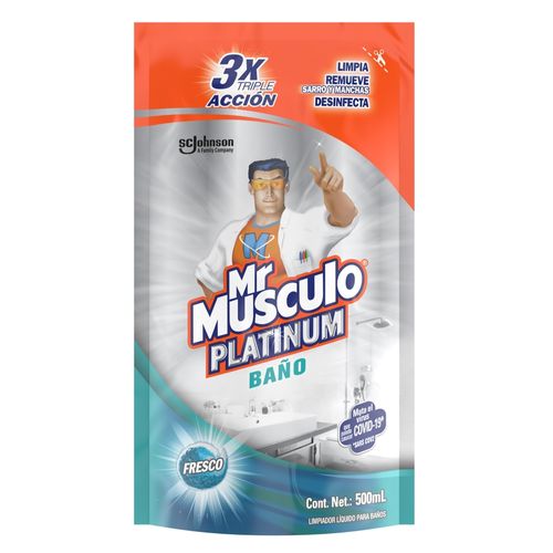 Limpiador Para Baños Mr. Músculo Platinum Repuesto - 500 ml