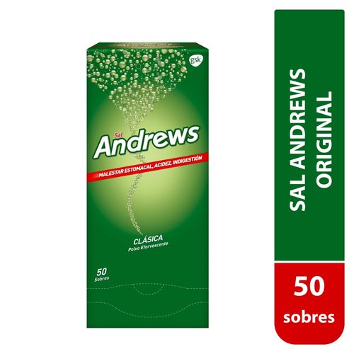 Sal Andrews GSK sabor original caja 50 sobres - Precio indicado por sobre