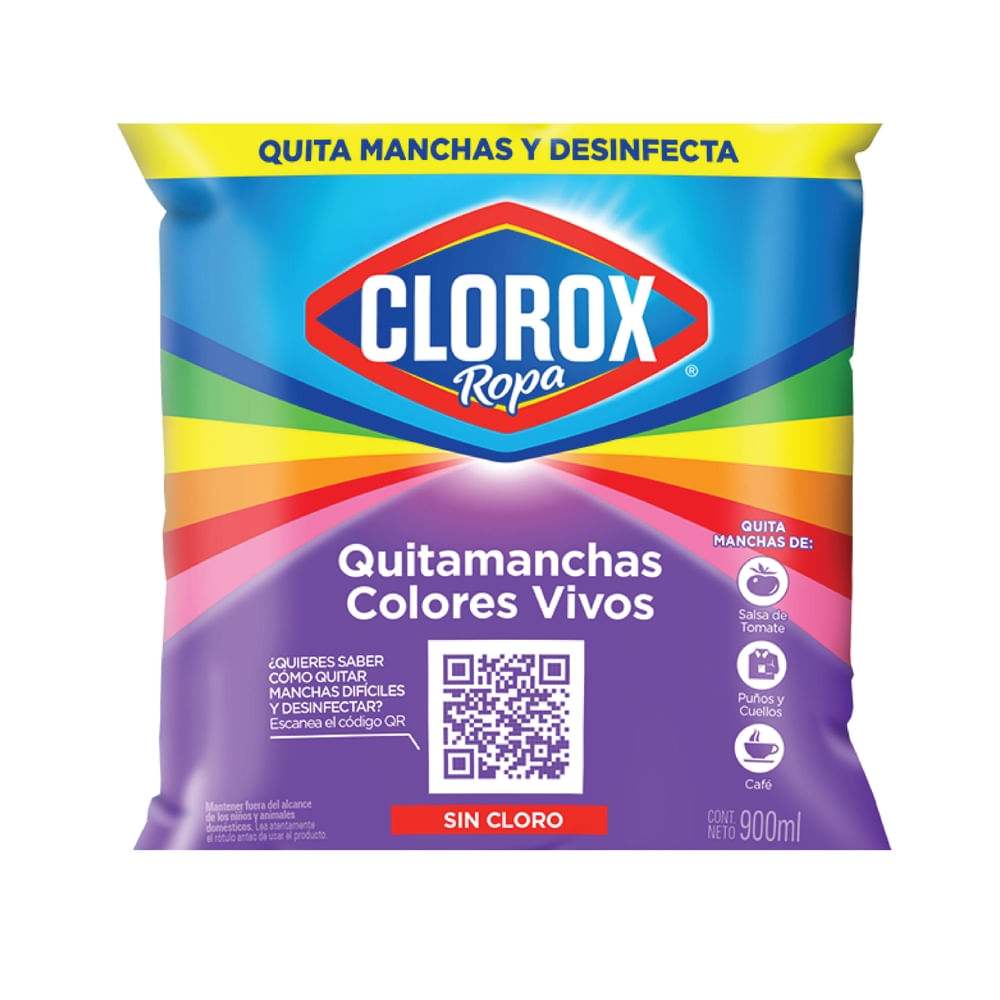Comprar Quitamanchas Clorox, Ropa Color Líquido Bolsa - 900ml | Walmart ...