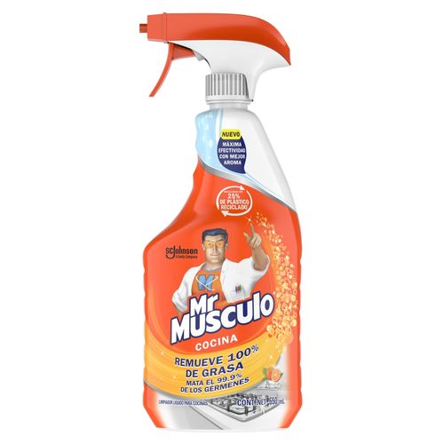 Desengrasante Mr. Músculo Limpiador Liquido para Cocinas Naranja 650 ml