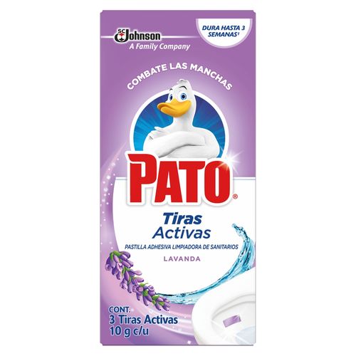 Tiras Activas Pato® Lavanda, Pastillas Adhesivas Para Sanitario - 3Uds