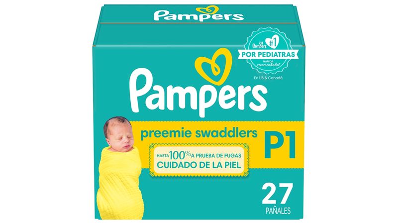 Comprar Pañales Pampers Preemie Swaddlers Talla P-1, 2,7kg -27uds
