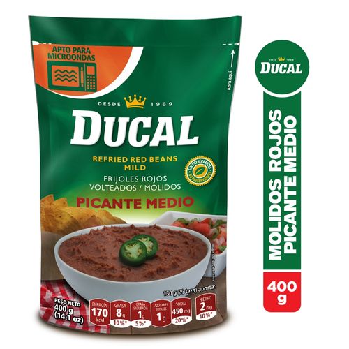 Frijol Ducal volteado rojo picante medio - 400 g