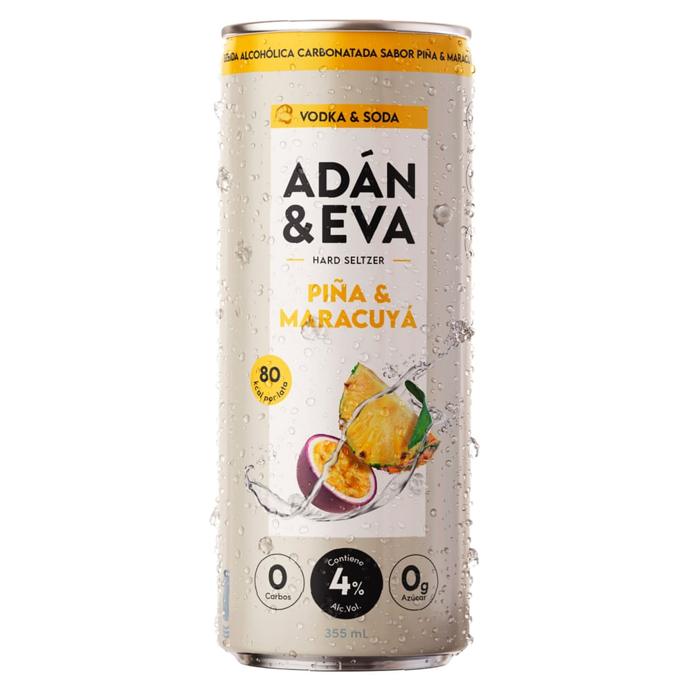 Bebida Adan Y Eva Maracuya Piña Con Ron - 355 ml - Masxmenos | Costa Rica