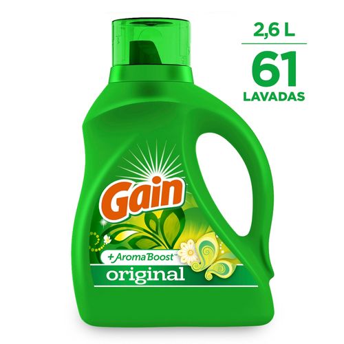 Detergente Gain Líquido Original 61 Lavadas - 2.6 L