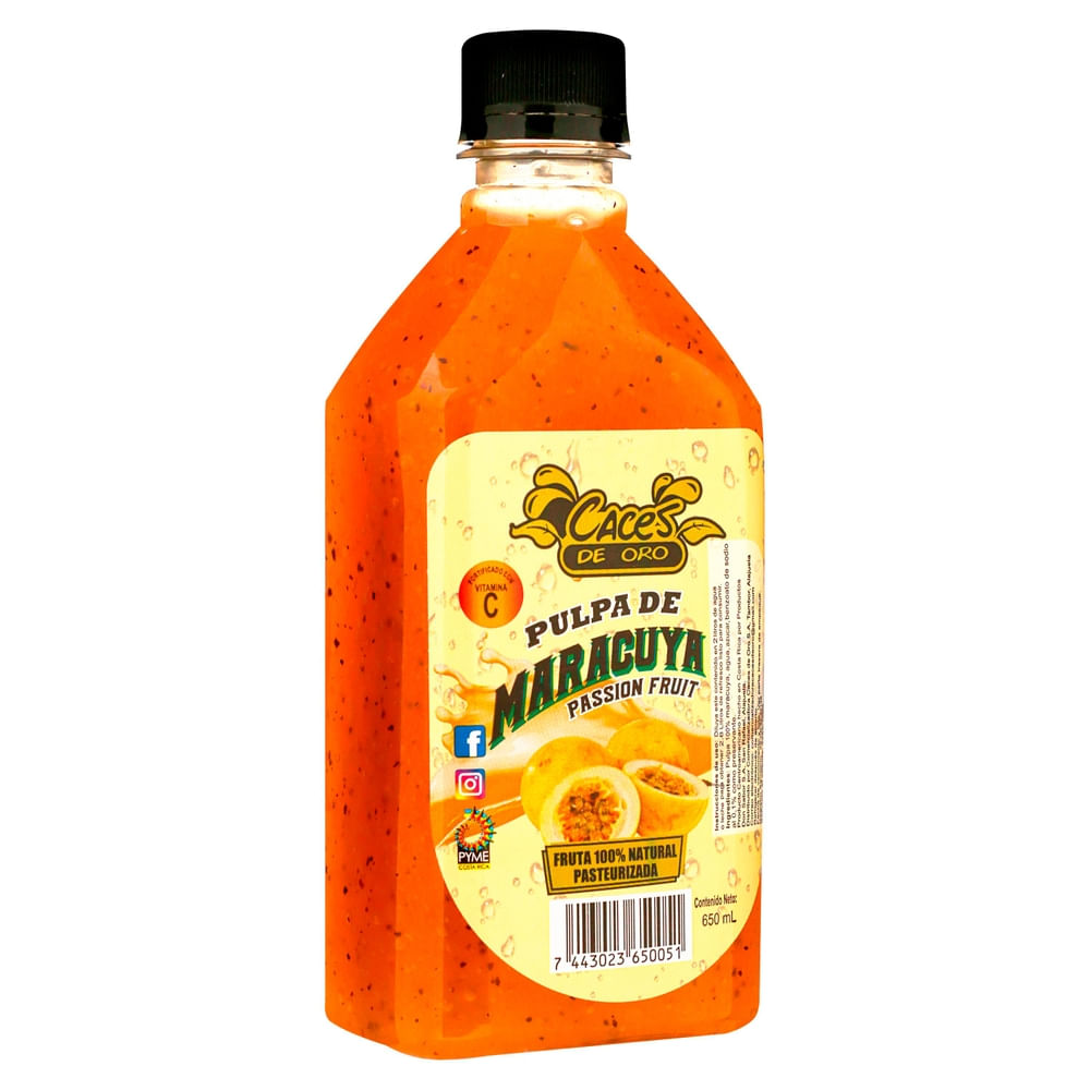 Pulpa Maracuya Caces De Oro 650ml - Masxmenos | Costa Rica