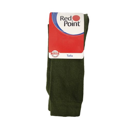 Calcetín Liso Red Point Para Niño En Color Verde Musgo - Talla 8.5