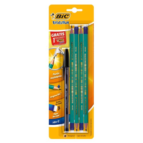 Lapiz Bic Grafico Evolution Verdes 4Ea