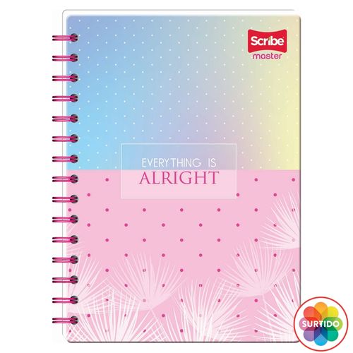 Cuaderno de resortes Scribe, Surtido -200 hojas