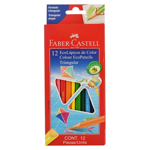 Lápiz de Grafito Faber Castell, EcoLápiz Amarillo Hexagonal -12 uds