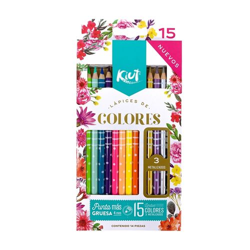 Lápiz Color Kiut X 15 unidades