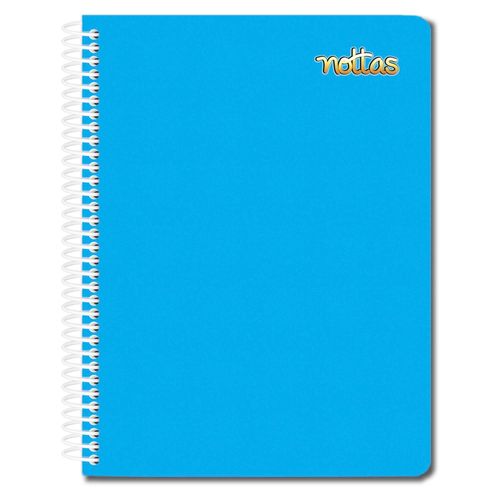Cuaderno Nottas Espiral Celeste Rayas - 100 Hojas