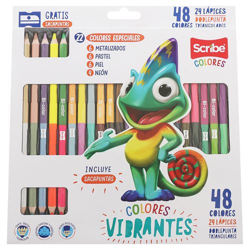 Lapiz Color Scribe Dob Pta 24largo Tri