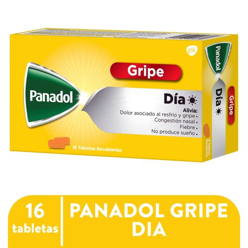 Tabletas Panadol gripe día -16 tabletas