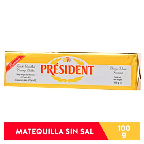 Mantequilla Sin Sal President 100 Gr