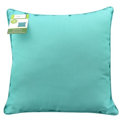Cojín Mainstays cuadrado color aqua - 40x40 cm