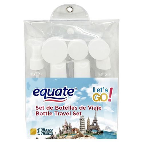 Set Equate Botellas De Viaje 9 Piezas