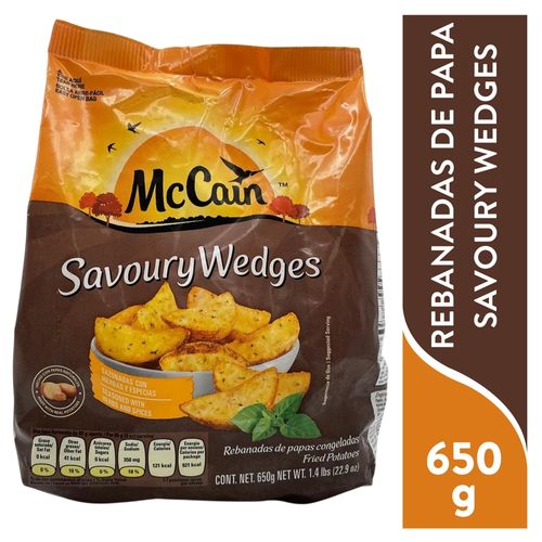 Rebanadas de Papa Mccain Savoury Wedges - 650 g