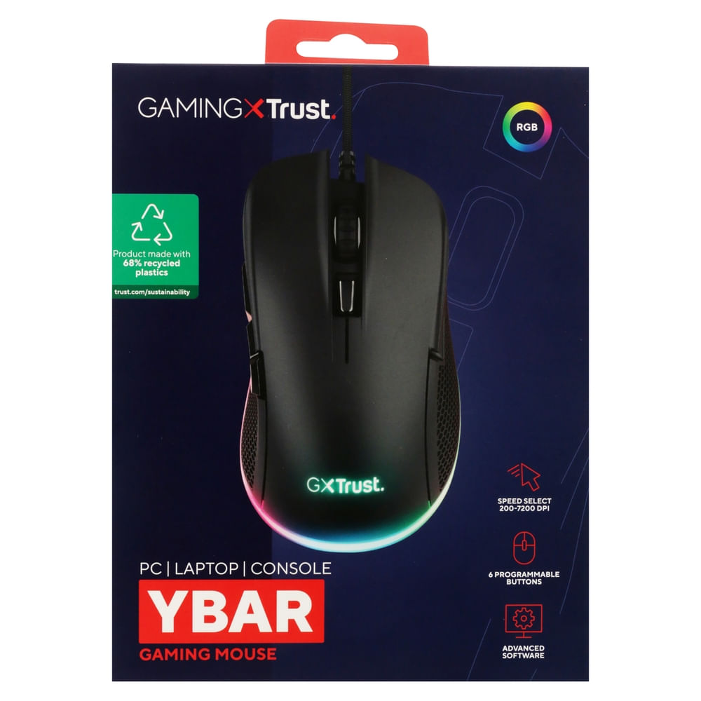 Mouse Trust Eco Gxt923 Negro Gamer 24729 - Maxipalí | Costa Rica