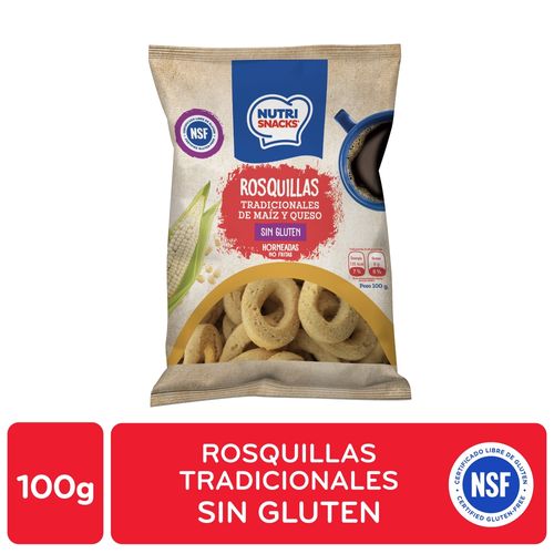 Rosquillas Nutrisnacks Tradicionales Maíz Y Queso Libre De Gluten - 100 g