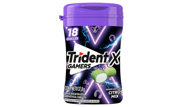Comprar Chicle Trident Botella Sin Azúcar Sabor Citrus Mix 18 Uds