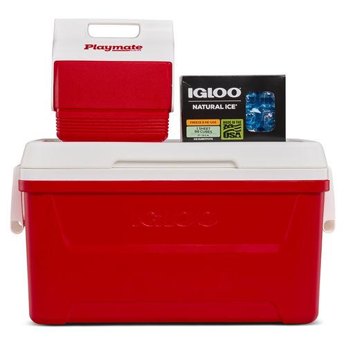Hielera Igloo combo laguna rojo capacidad 45 L - 3 Pzas
