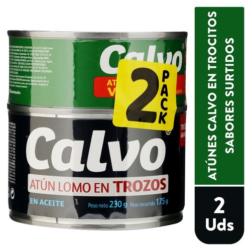 Atún Calvo trozos en aceite más atún Calvo vegetales en aceite 2 pack - 372 g