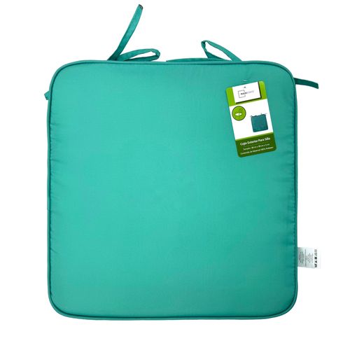 Cojín Mainstays para asiento color aqua - 38 cm