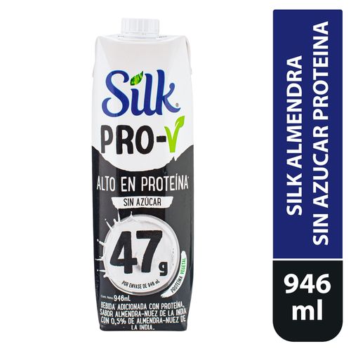 Bebida Silk Almendra Sin Azucar Proteina - 946 ml