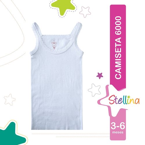 Camiseta Stellina Bebe 6000 T 6M Blc